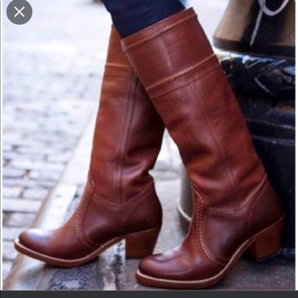 Frye Jane brown leather boots size 7.5B style 77230
